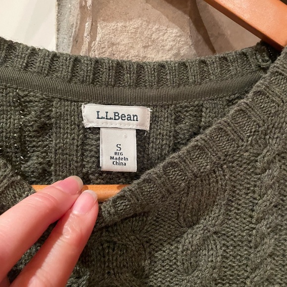 Forest green cotton fisherman’s weave sweater - Picture 4 of 5